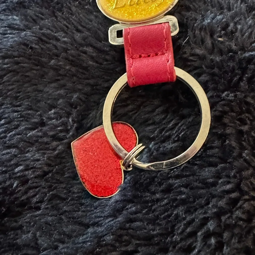 The Nixon Library First Lady Keychain Key Ring Red Leather‎ Heart